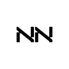 NN monogram logo design letter text name symbol monochrome logotype alphabet character simple logo