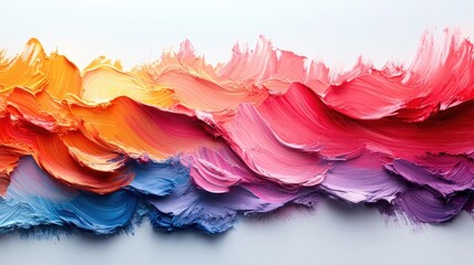 Fototapeta premium Vibrant Abstract Oil Paint Texture Colorful Swirls Artistic Background Modern Art