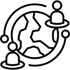 Global Communication line icon