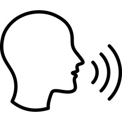 Speaking line icon