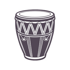 Percussion Conga Musical Instrument Outline Illustration