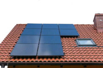solar panels on roof	