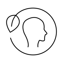 Ecology and Nature Green Icon. Concept of Green Technology, Climate Change, Environmental Sustainability Symbol in Minimal Style. Editable Stroke Vector Illustration Line Icon