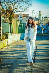 portrait of a woman in the park