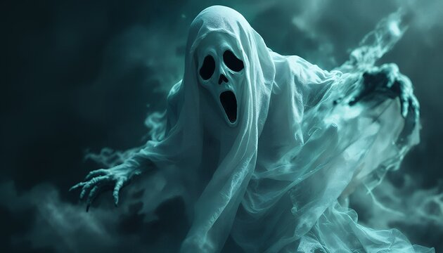 Scary Ghost Image Halloween Spooky Horror Night Digital Art