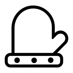 gloves icon black with outline style