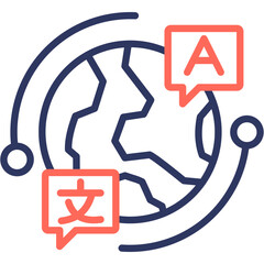 Language line color icon