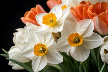Fototapeta premium Exploring environmental beauty floral arrangement display with vibrant indoor colors