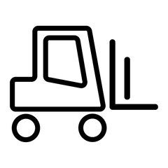 Fototapeta premium forklift icon black with outline style