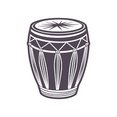 Conga Musical Instrument Silhouette Design Template Illustration