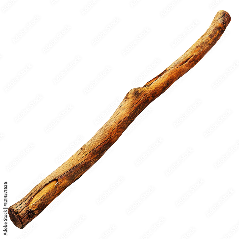 Poster natural rustic wooden stick with unique textures and patterns
