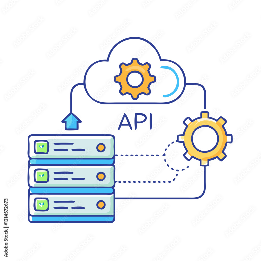 Poster api gateway icon, api gateway vector illustration-simple illustration of api gateway, perfect for ap