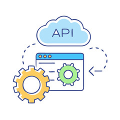 api icon, api vector illustration-simple illustration of api, perfect for api logos and icons