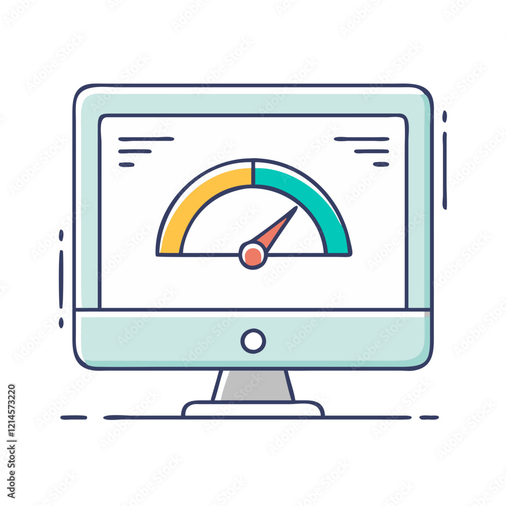 Poster bandwidth monitor icon, bandwidth monitor vector illustration-simple illustration of bandwidth monit