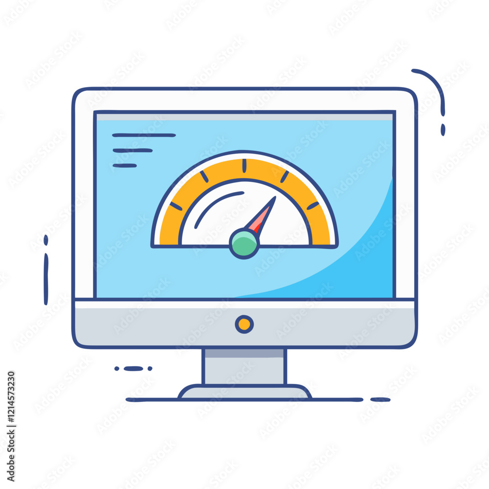 Poster bandwidth monitor icon, bandwidth monitor vector illustration-simple illustration of bandwidth monit