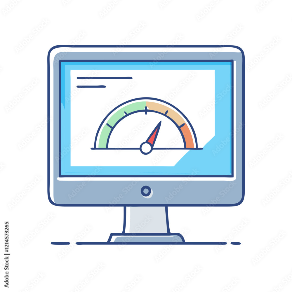 Poster bandwidth monitor icon, bandwidth monitor vector illustration-simple illustration of bandwidth monit