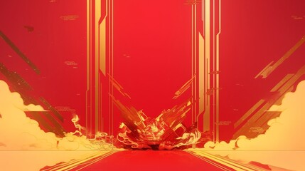 red background annual meeting background