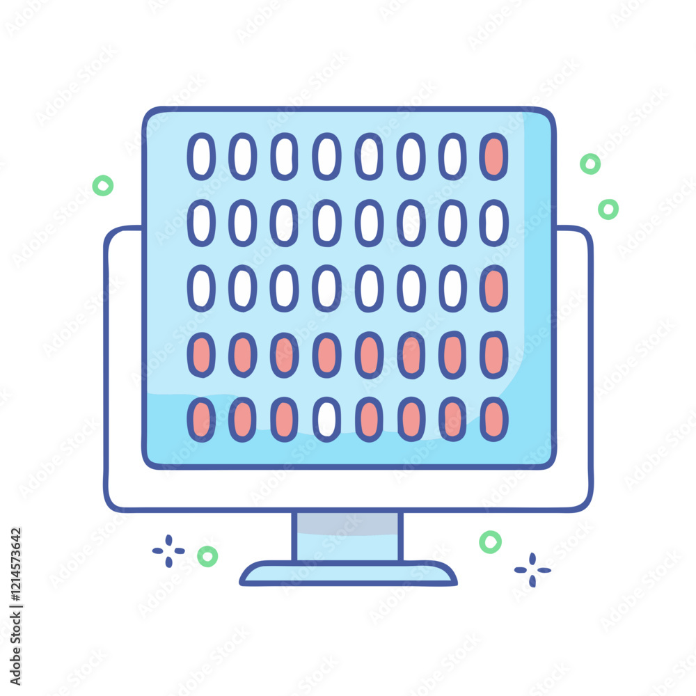 Fototapete binary code icon, binary code vector illustration-simple illustration of binary code, perfect for bi