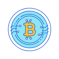 bitcoin logo icon, bitcoin logo vector illustration-simple illustration of bitcoin logo, perfect for bitcoin logo logos and icons