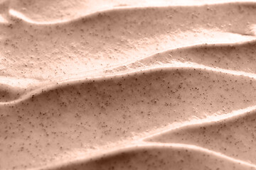Scrub in shade of mocha mousse, closeup. Color of 2025 year