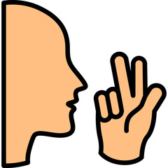 Non Verbal lineal color icon