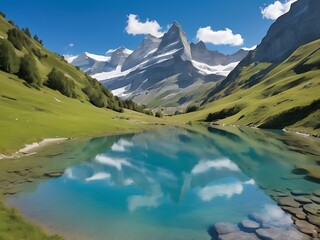 Beautiful Farmhouse Surrounded by Lush Green Fields