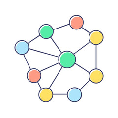 connected nodes icon, connected nodes vector illustration-simple illustration of connected nodes, perfect for connected nodes logos and icons