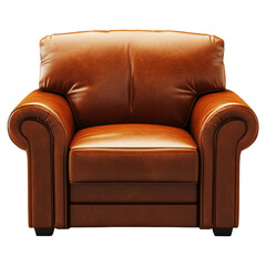 Comfortable Brown Leather Armchair for Cozy Living Room Decor