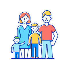 family icon, family vector illustration-simple illustration of family, perfect for family logos and icons