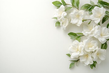 Fototapeta premium Aesthetic close-up of minimalist floral arrangement in nature-inspired studio environment