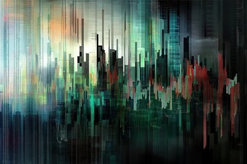 Obraz premium Abstract Crypto Stock Exchange Graph