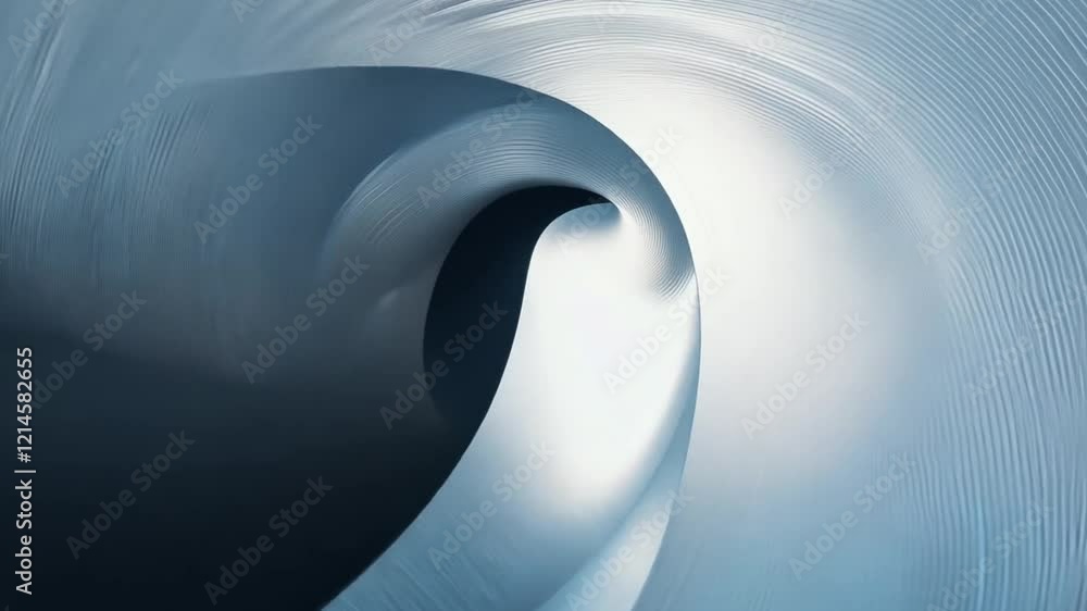 Aufkleber Swirling glossy elements blend seamlessly into each other, showcasing a captivating array of blue hues and textured surfaces that invite exploration of depth and form.