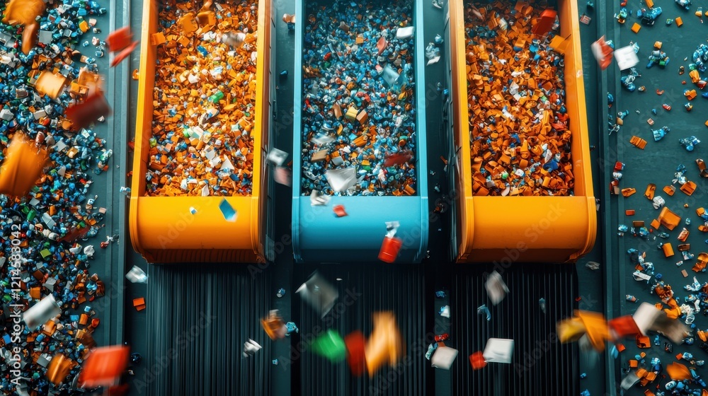 Poster vibrant abstract confetti explosion with overlapping colorful liquid shapes on dark background