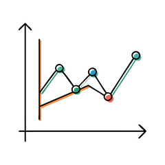 line chart icon, line chart vector illustration-simple illustration of line chart, perfect for line chart logos and icons