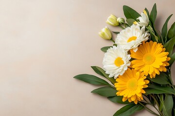 Obraz premium Floral arrangement with nature background environmental beauty plants indoor setting