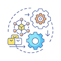 microservices icon, microservices vector illustration-simple illustration of microservices, perfect for microservices logos and icons
