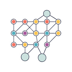 neural network icon, neural network vector illustration-simple illustration of neural network, perfect for neural network logos and icons