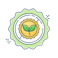 organic product badge icon, organic product badge vector illustration-simple illustration of organic product badge, perfect for organic product badge logos and icons
