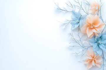 Obraz premium Floral arrangement in nature background soft colors beautiful environment artistic view