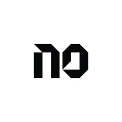 NO monogram logo design letter text name symbol monochrome logotype alphabet character simple logo