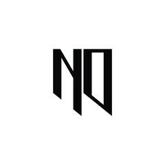 NO monogram logo design letter text name symbol monochrome logotype alphabet character simple logo
