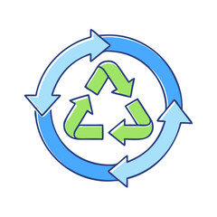 recycle icon, recycle vector illustration-simple illustration of recycle, perfect for recycle logos and icons