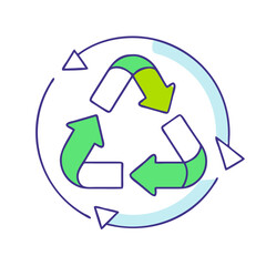 recycle icon, recycle vector illustration-simple illustration of recycle, perfect for recycle logos and icons