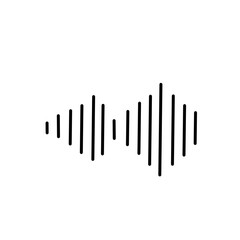 music icon set vector line