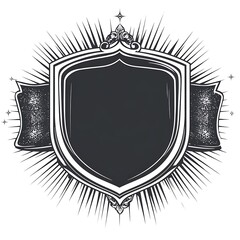 Obraz premium Ornate shield graphic design. Decorative emblem