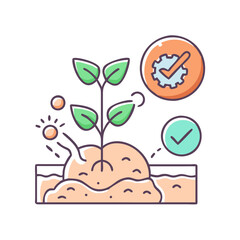 soil health icon, soil health vector illustration-simple illustration of soil health, perfect for soil health logos and icons