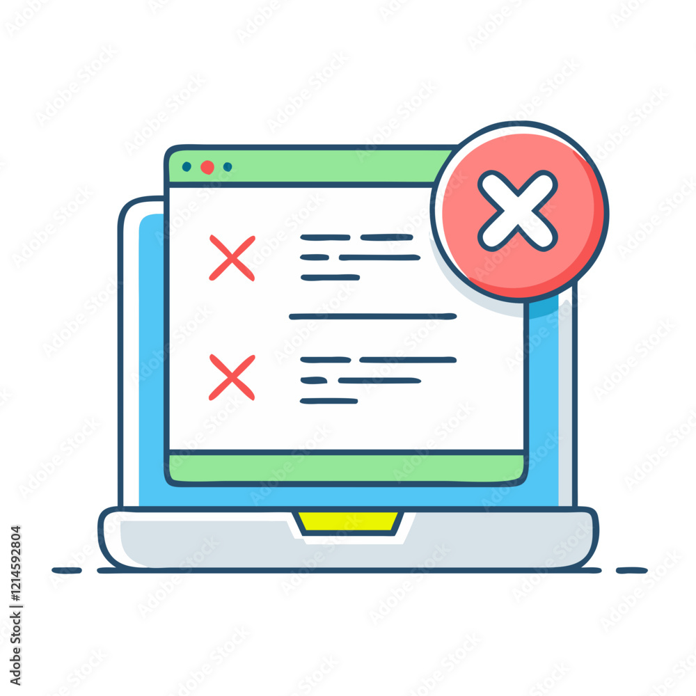 Fototapete syntax error icon, syntax error vector illustration-simple illustration of syntax error, perfect for