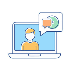 video call icon, video call vector illustration-simple illustration of video call, perfect for video call logos and icons