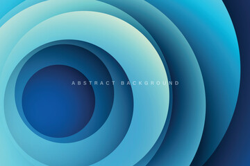 vector design concept, realistic 3D shape circle green gradient overlap abstract background