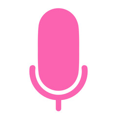 Doodle mic or microphone speaker icon cute illustration that can be used for sticker, book, scrapbook, icon, decorative, e.t.c with aesthetic pink colorful color